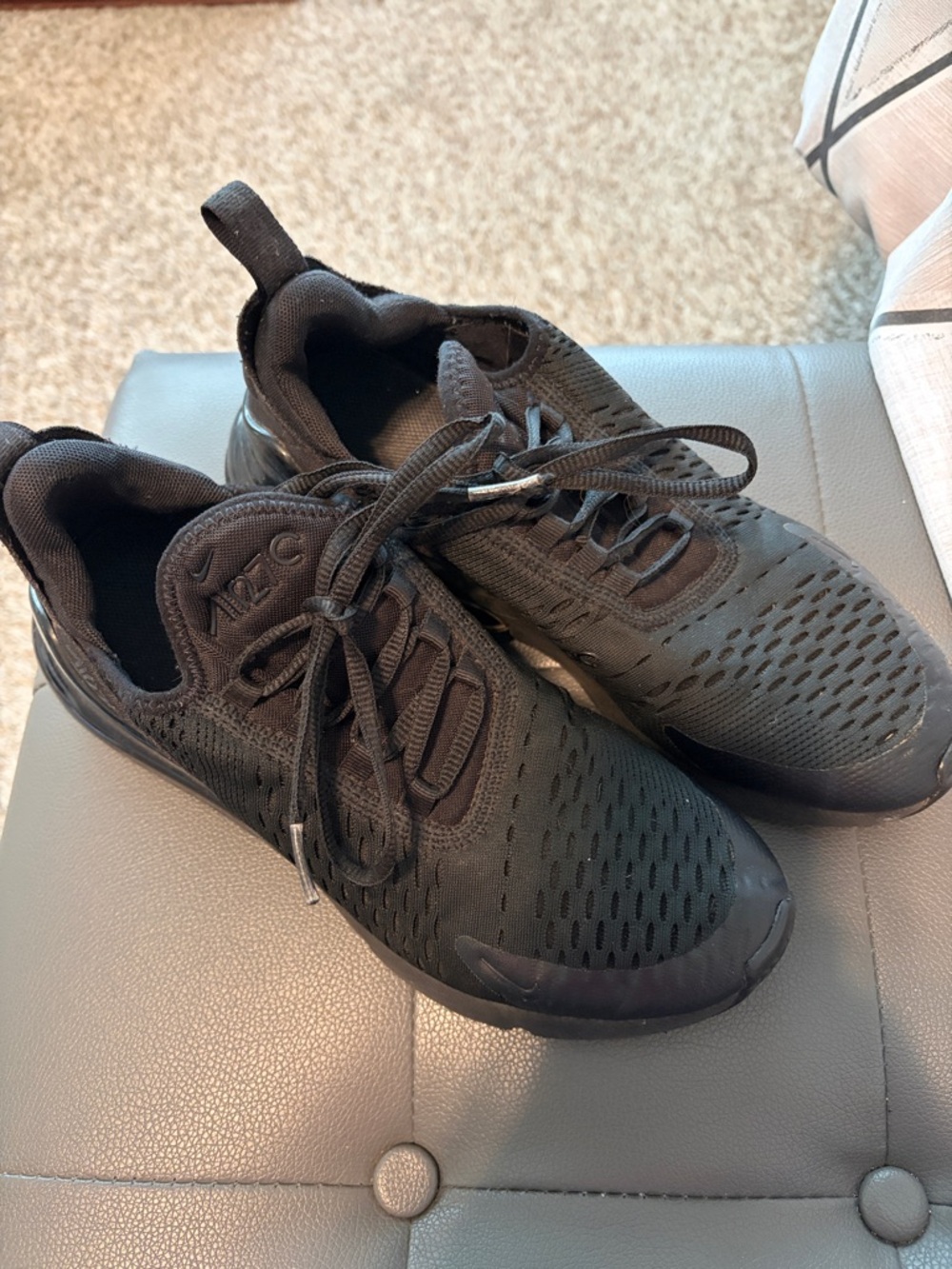 Nike AirMax 270s All-Black Breathable Running Sneakers